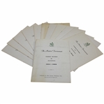 Twelve (12) The Masters Tournament Scoring Records & Statistics Booklets - Bill Inglish