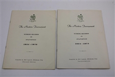 Twelve (12) The Masters Tournament Scoring Records & Statistics Booklets - Bill Inglish
