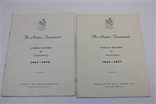 Twelve (12) The Masters Tournament Scoring Records & Statistics Booklets - Bill Inglish