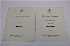 Twelve (12) The Masters Tournament Scoring Records & Statistics Booklets - Bill Inglish