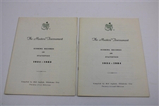 Twelve (12) The Masters Tournament Scoring Records & Statistics Booklets - Bill Inglish