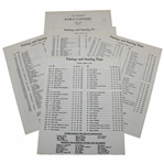 1987 Masters Tournament Wednesday-Sunday Pairing Sheets