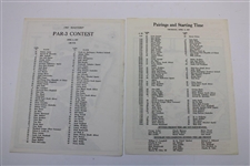 1987 Masters Tournament Wednesday-Sunday Pairing Sheets