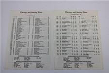 1987 Masters Tournament Wednesday-Sunday Pairing Sheets