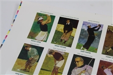 Complete Uncut Sheet of 1992 Mueller Enterprises Golf's Greatest 30 Cards - #36/50