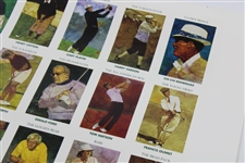 Complete Uncut Sheet of 1992 Mueller Enterprises Golf's Greatest 30 Cards - #36/50