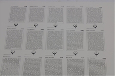 Complete Uncut Sheet of 1992 Mueller Enterprises Golf's Greatest 30 Cards - #36/50