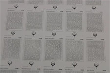 Complete Uncut Sheet of 1992 Mueller Enterprises Golf's Greatest 30 Cards - #36/50