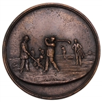 Brass/Bronze Uninscribed Medal with Group of Golfers - Depicted in Medals of Scotland Paper