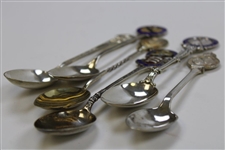 Bridlinton, Royal Calcutta, Hanger Hill, Hadley Wood, & Derbyshire Sterling Silver Golf Spoons