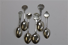 Bridlinton, Royal Calcutta, Hanger Hill, Hadley Wood, & Derbyshire Sterling Silver Golf Spoons