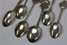 Bridlinton, Royal Calcutta, Hanger Hill, Hadley Wood, & Derbyshire Sterling Silver Golf Spoons
