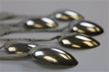 Bridlinton, Royal Calcutta, Hanger Hill, Hadley Wood, & Derbyshire Sterling Silver Golf Spoons