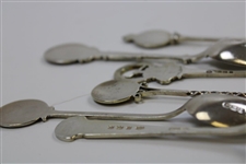 Bridlinton, Royal Calcutta, Hanger Hill, Hadley Wood, & Derbyshire Sterling Silver Golf Spoons