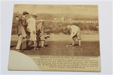 Three (3) July 1923 Photos of Warren G. Harding to Shaughnessy Heights GC - First President to Canada