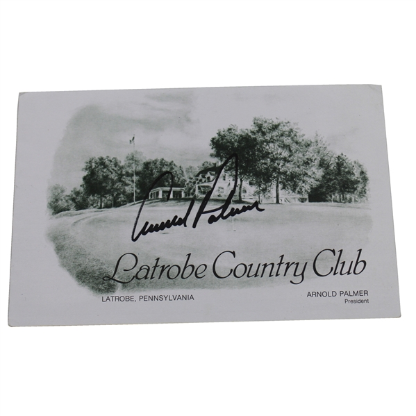 Arnold Palmer Signed Latrobe Country Club Scorecard PSA/DNA #AJ89848