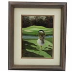 Birdie on Ball Giclée by Artist George F. Sandstrom - Framed