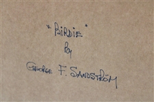 'Birdie on Ball' Giclée by Artist George F. Sandstrom - Framed