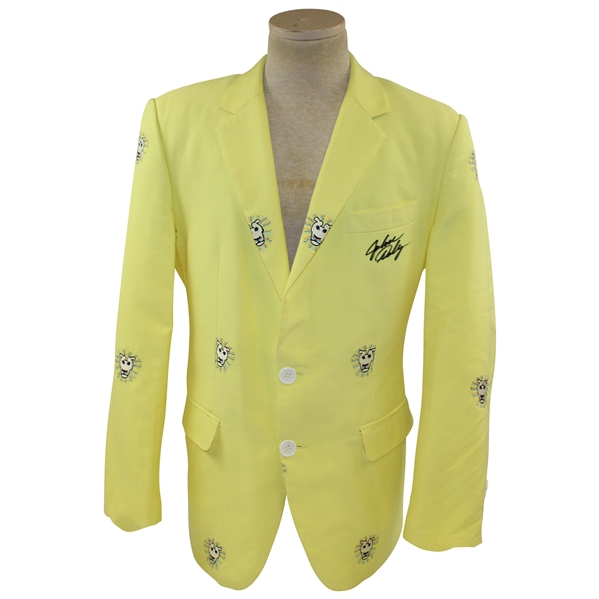 John Daly Signed Personal Hand-Tailored LoudMouth Yellow Lion Logo Themed Sport Coat JSA ALOA