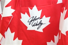 John Daly Signed Personal Hand-tailored LoudMouth Red with White Maple Leafs Themed Sport Coat JSA ALOA