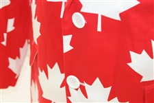 John Daly Signed Personal Hand-tailored LoudMouth Red with White Maple Leafs Themed Sport Coat JSA ALOA