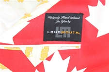 John Daly Signed Personal Hand-tailored LoudMouth Red with White Maple Leafs Themed Sport Coat JSA ALOA