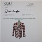 John Daly Signed Personal Hand-tailored LoudMouth Red & White Houndstooth Themed Sport Coat JSA ALOA