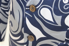 John Daly Signed Personal Hand-tailored LoudMouth Blue, Grey, & White Swirls Themed Sport Coat JSA ALOA