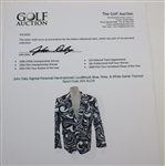 John Daly Signed Personal Hand-tailored LoudMouth Blue, Grey, & White Swirls Themed Sport Coat JSA ALOA