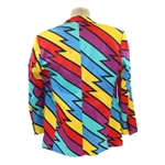 John Daly Signed Personal Hand-tailored LoudMouth Yellow, Pink, Purple, & Blue Bolts Themed Sport Coat JSA ALOA