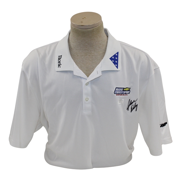 John Daly Signed Personal Match Worn White Golf Shirt with Sponsors JSA ALOA