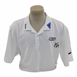 John Daly Signed Personal Match Worn White Golf Shirt with Sponsors JSA ALOA