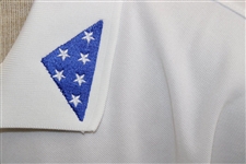 John Daly Signed Personal Match Worn White Golf Shirt with Sponsors JSA ALOA