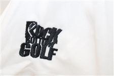 John Daly Signed Personal Match Worn White Golf Shirt with Sponsors JSA ALOA