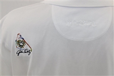 John Daly Signed Personal Match Worn White Golf Shirt with Sponsors JSA ALOA