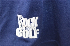 John Daly Signed Personal Match Worn Navy Blue Golf Shirt with Sponsors JSA ALOA