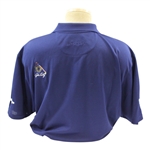 John Daly Signed Personal Match Worn Navy Blue Golf Shirt with Sponsors JSA ALOA