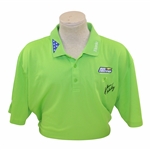John Daly Signed Personal Match Worn Lime Green Golf Shirt with Sponsors JSA ALOA