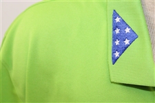 John Daly Signed Personal Match Worn Lime Green Golf Shirt with Sponsors JSA ALOA