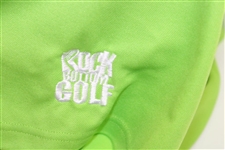 John Daly Signed Personal Match Worn Lime Green Golf Shirt with Sponsors JSA ALOA