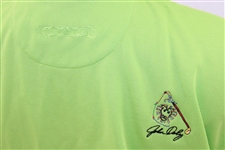 John Daly Signed Personal Match Worn Lime Green Golf Shirt with Sponsors JSA ALOA
