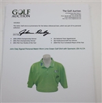 John Daly Signed Personal Match Worn Lime Green Golf Shirt with Sponsors JSA ALOA