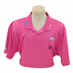 John Daly Signed Personal Match Worn Pink Golf Shirt with Sponsors JSA ALOA