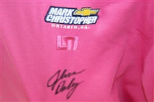 John Daly Signed Personal Match Worn Pink Golf Shirt with Sponsors JSA ALOA