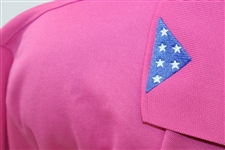 John Daly Signed Personal Match Worn Pink Golf Shirt with Sponsors JSA ALOA