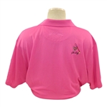 John Daly Signed Personal Match Worn Pink Golf Shirt with Sponsors JSA ALOA