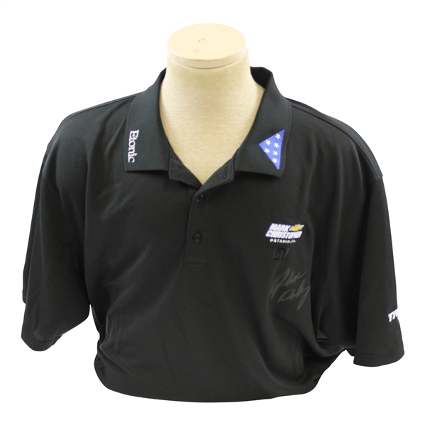 John Daly Signed Personal Match Worn Black Golf Shirt with Sponsors JSA ALOA