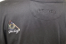 John Daly Signed Personal Match Worn Black Golf Shirt with Sponsors JSA ALOA