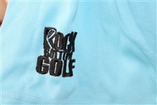 John Daly Signed Personal Match Worn Aqua Blue Golf Shirt with Sponsors JSA ALOA