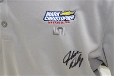 John Daly Signed Personal Match Worn Gray Golf Shirt with Sponsors JSA ALOA